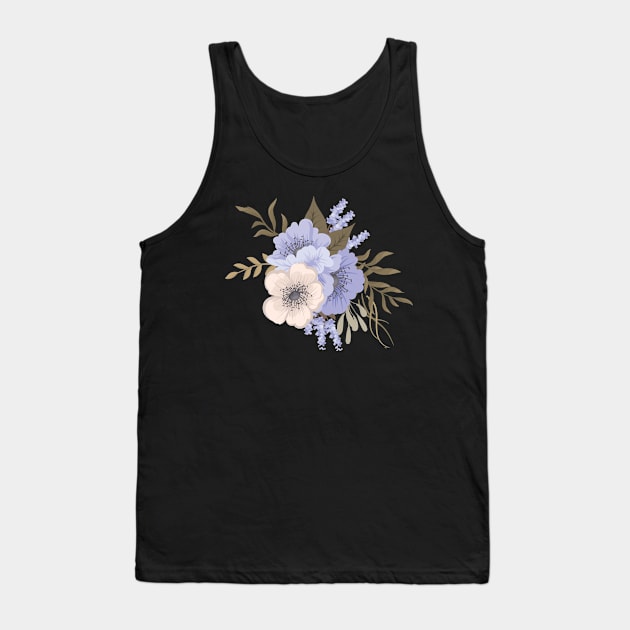 Blue flowers Tank Top by djil13